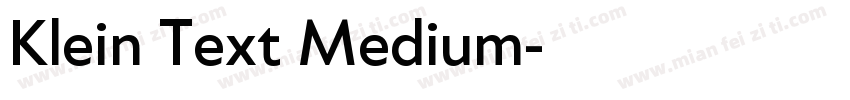 Klein Text Medium字体转换